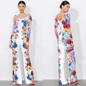 Alice + Olivia Floral Multicolor Bodysuit